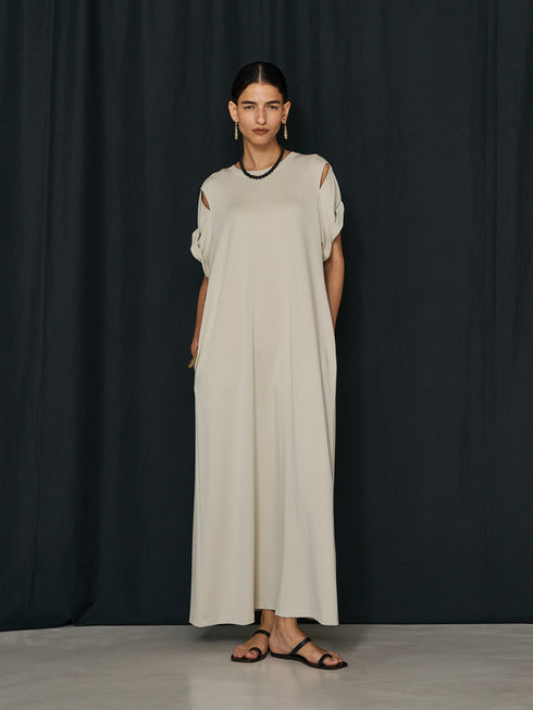 【 予約:2月上旬 】EYELETS TEE DRESS /Y261-52021